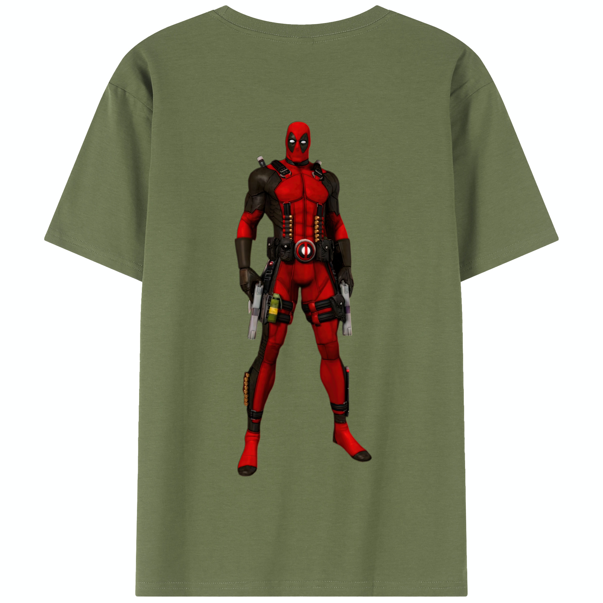 （画像用） Deadpool デッドプール 綿100％半袖Tシャツ（背面プリント）